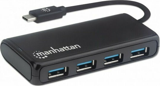 Manhattan IUSB31C-HUB430M Hub 4 Θυρών USB 3.2 με σύνδεση USB-C