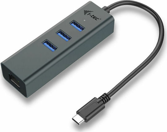 i-tec Hub USB 3 Porturi USB 3.0 cu Conectare USB-A Ethernet