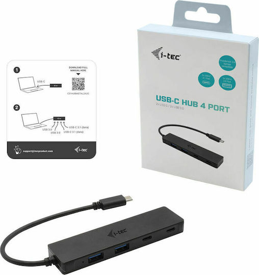 i-tec USB Хъб 4 Порта USB 3.0 с Връзка USB-C