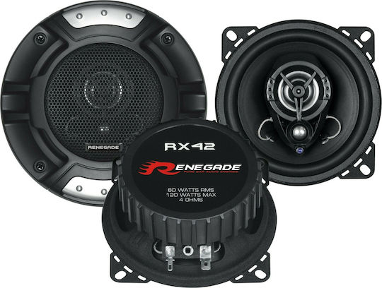 Renegade Car Audio RX-42 Σετ Ηχεία Αυτοκινήτου 4" με 60W RMS (3 Δρόμων)