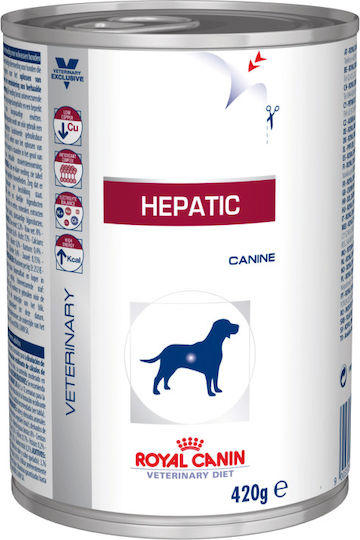 Royal Canin Hepatic Wet Food Dogs in Cans Diet with Meat 420gr