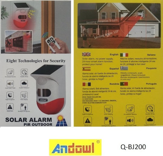 Andowl Autonomous Wireless Alarm System with Motion Detector