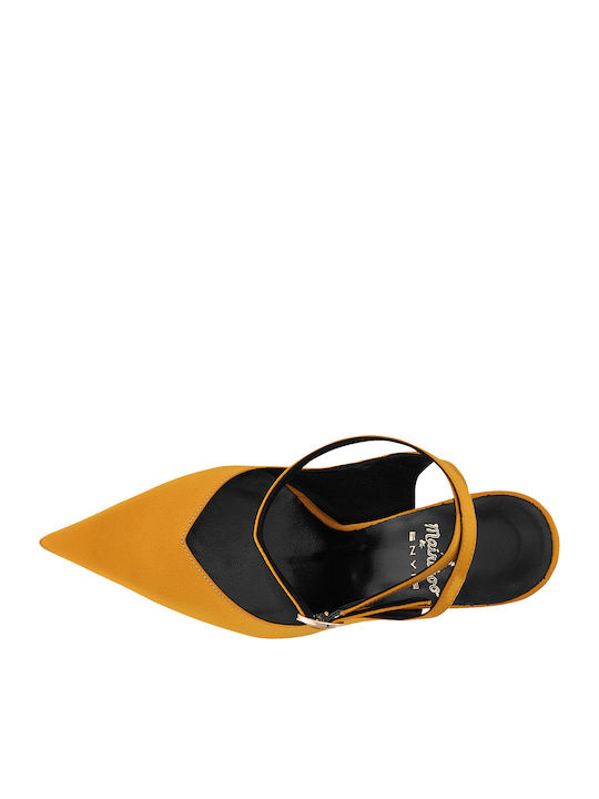 Pantofi cu toc cu Toc Stiletto & Curea Galbene