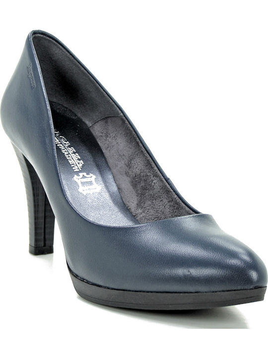 Anatomic Leather Navy Blue High Heels
