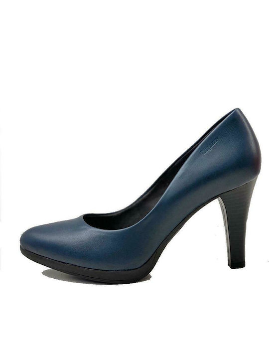 Anatomic Leather Navy Blue High Heels