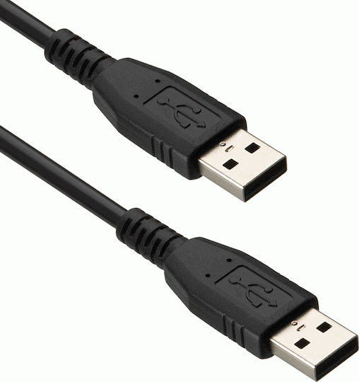 Bridge Cable USB 2.0 Cablu USB-A - USB-A Negru 1.5m AK018-S