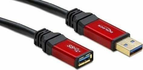 DeLock 1m USB 3.0 Cable A-Male to A-Female (82752)