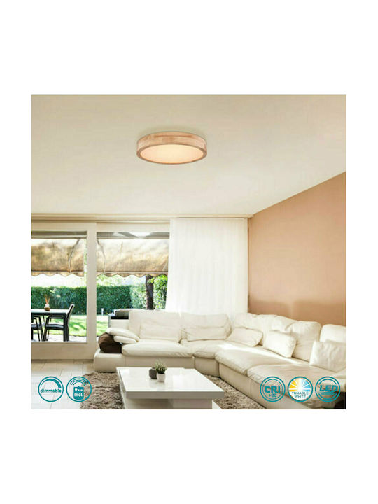 Globo Lighting Rainer Rund Draußen LED Panel mit Warmes Weiß Licht 3000K