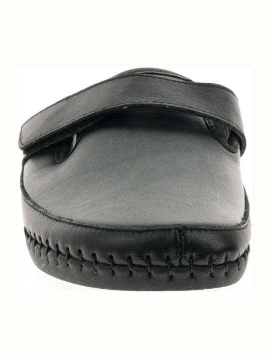 Anatomical Leather Women's Slippers Black