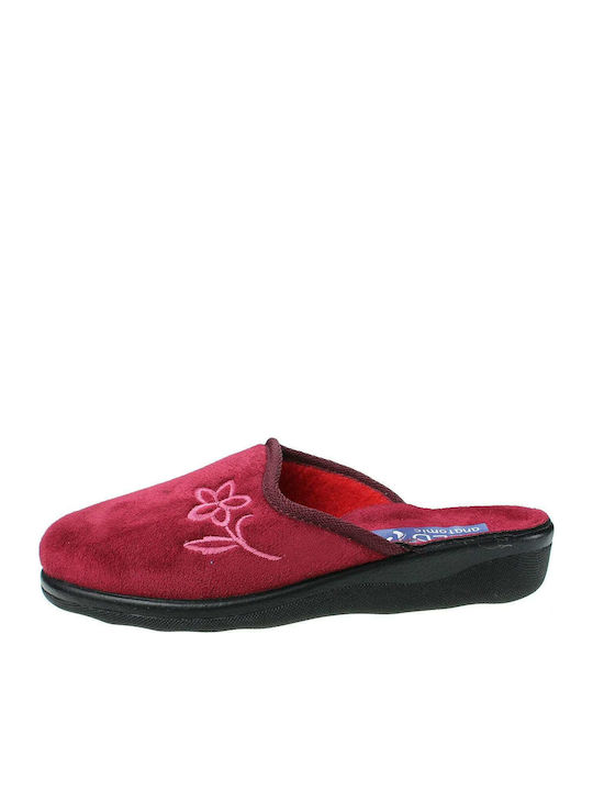 CLARA-F04 Anatomical Women's Slippers Burgundy