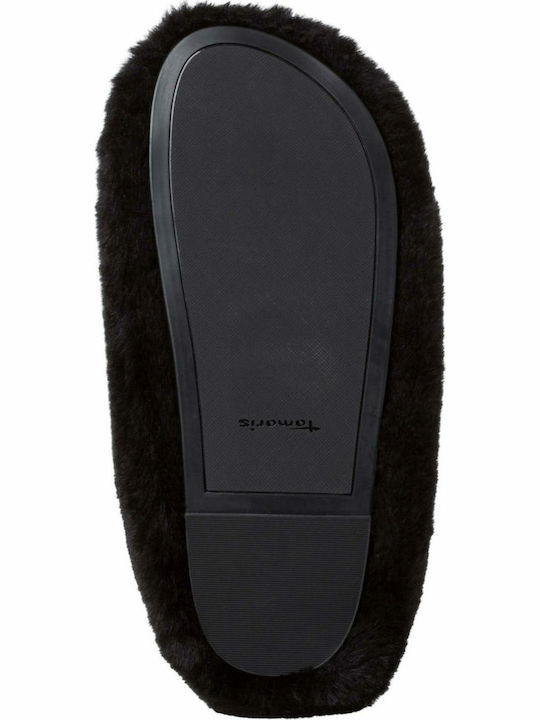 Winter Women's Slippers with Fur Black