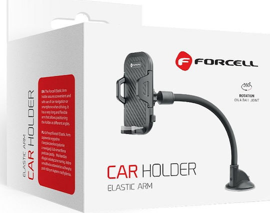 Forcell Bracket Holder Поставка за Мобилен Телефон за Кола с регулируеми куки Черна