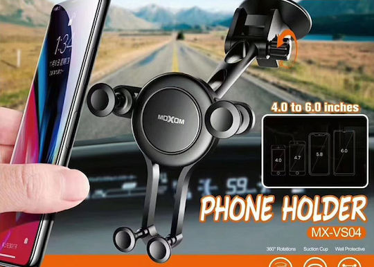 Moxom Car Mobile Mount with Adjustable Hooks Black