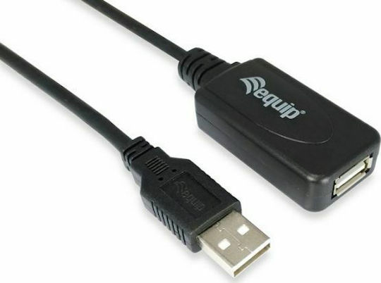 Equip USB 2.0 Cablu USB-A - USB-A female Negru 10m 133310