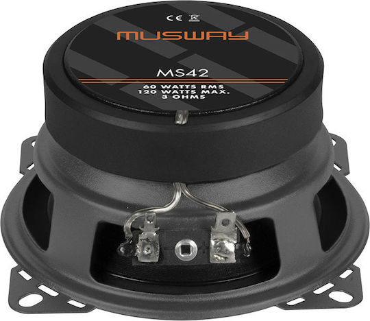 Musway MS42 Σετ Ηχεία Αυτοκινήτου Ομοαξονικά 4" με 60W RMS (2 Δρόμων)