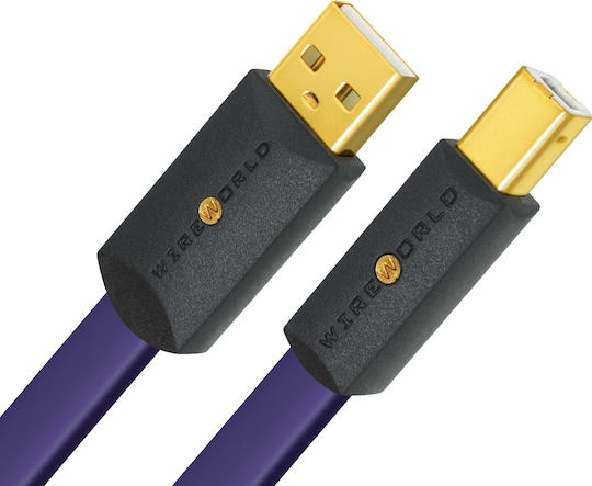 Wireworld USB 2.0 Кабел USB-A мъжки - USB-B мъжки Лилав 3м