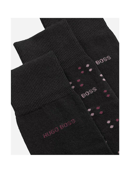 Hugo Boss Bărbați Șosete cu Model Negre 3Pachet