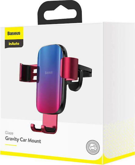 Baseus Glaze Gravity Car Mobile Mount with Adjustable Hooks Red