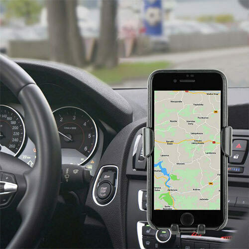Energenie Smartphone Holder Car Mobile & Tablet Mount 4" - 6.5" with Adjustable Hooks Black