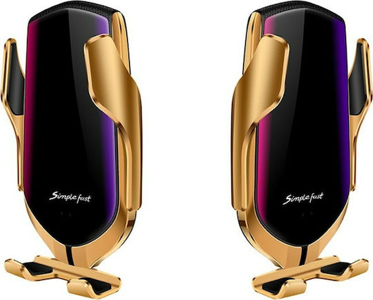 Smart Sensor R1 Auto Handyhalterung mit verstellbaren Haken und Kabelloses Laden Gold