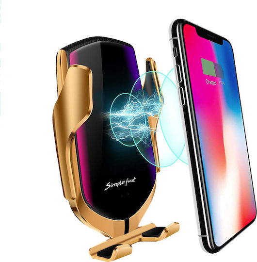 Smart Sensor R1 Auto Handyhalterung mit verstellbaren Haken und Kabelloses Laden Gold