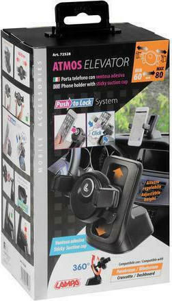 Lampa Snap Elevator Βάση Κινητού Αυτοκινήτου με Ρυθμιζόμενα Άγκιστρα Ασημί