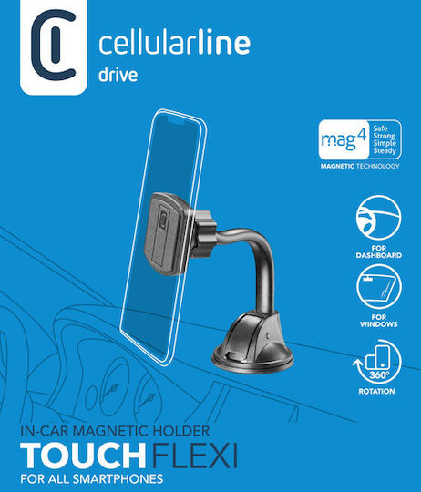 Cellular Line Pilot Force MAG4 Magnetic Auto Handyhalterung mit Magnet Schwarz