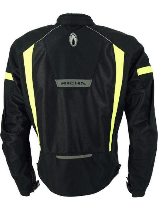 Richa Airstrike II Καλοκαιρινό Ανδρικό Μπουφάν Μηχανής Cordura Black Fluo