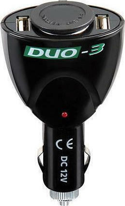 Lampa Duo-3 Φορτιστής Αυτοκινήτου 5A με Θύρες: 2xUSB