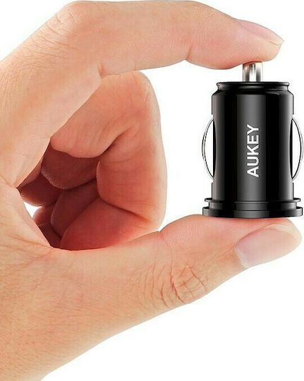 Aukey CC-S1 Car Charger 24W 4.8A with Ports: 2xUSB Black Color