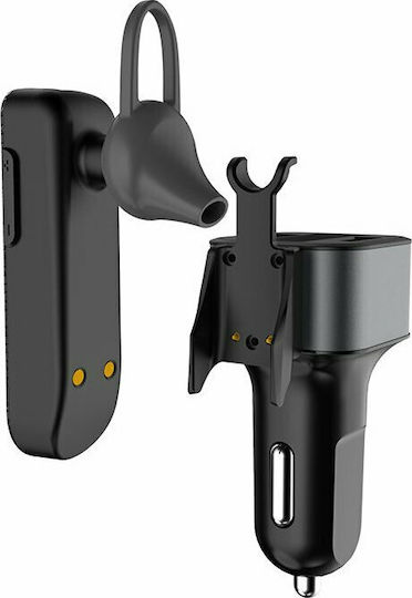 Dudao R10 Auto-Ladegerät 3.4A mit Anschlüssen: 2xUSB und Bluetooth-Kopfhörer Schwarz Farbe