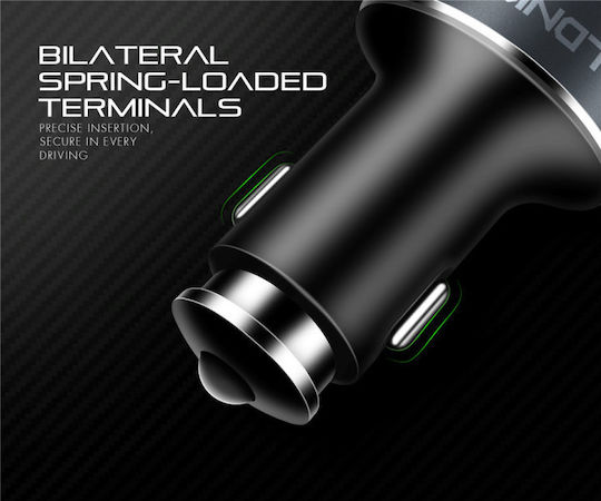Ldnio C502 Car Charger 25.5W 5.1A with 4x USB-A Ports Black Color