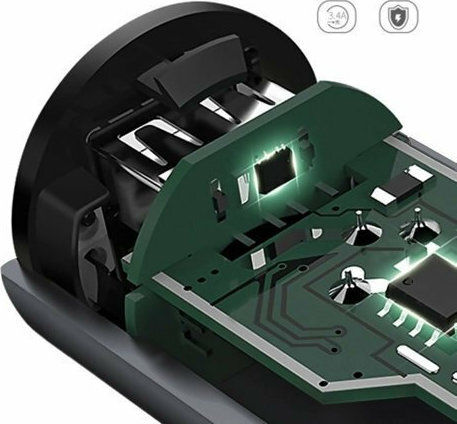 Dudao R5 Auto-Ladegerät 2.4A mit Anschlüssen: 2xUSB Gold Farbe