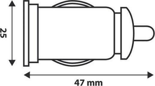 Lampa Φορτιστής Αυτοκινήτου 1A με μία Θύρα: 1xUSB