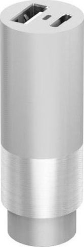 Allocacoc Handy-Autoladegerät 3.4A mit Anschlüssen: 1xUSB-A 1xType-C Silber Farbe