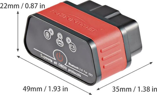 Konnwei Car Diagnostic ELM 327 OBD 2 with Bluetooth Compatible with Android