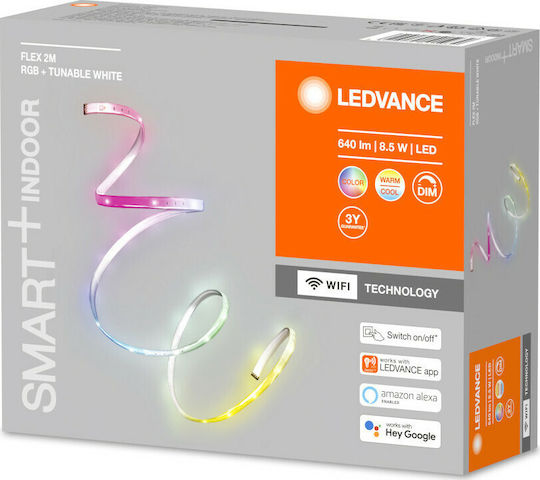 Ledvance Inteligent Bandă LED Wi-Fi 220V RGBWW - Roșu, verde, albastru, alb cald, alb rece Lumină 2m
