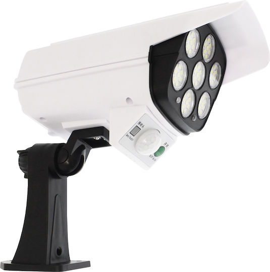 Pals Solar Dummy Surveillance Bullet Camera with LED Lighting White
