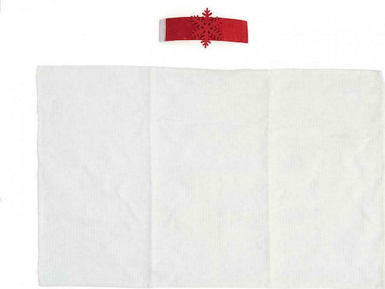 Heinner Weihnachtliche Handtuch Stoff Weiß L64xB38cm.