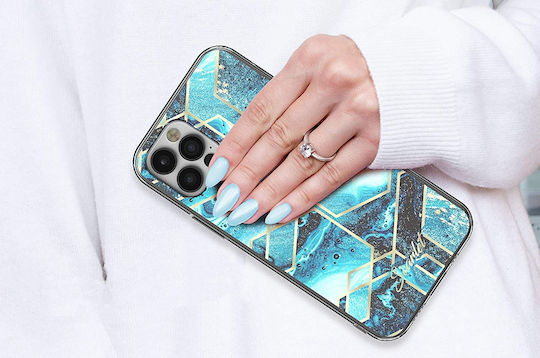 Ghostek Stylish Scarlet Back Cover Σιλικόνης Blue Waves (iPhone 12 / 12 Pro)