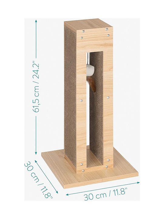 Navaris Stâlp pentru zgâriat pisici Maro 30x30x61.5cm