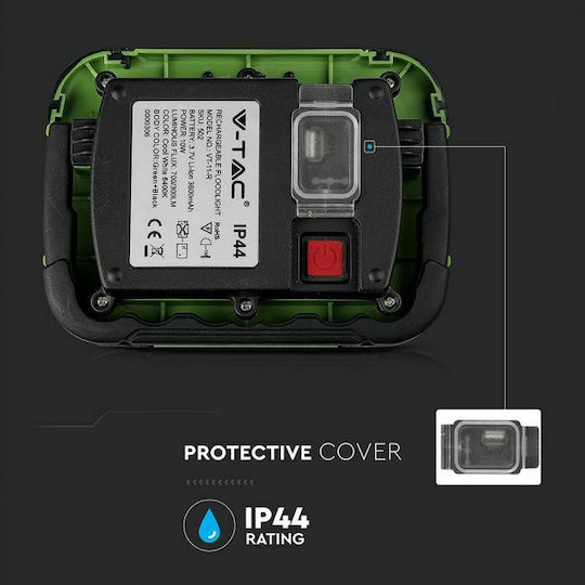 V-TAC Προβολέας Εργασίας Επαναφορτιζόμενος LED IP44 με Φωτεινότητα έως 700lm