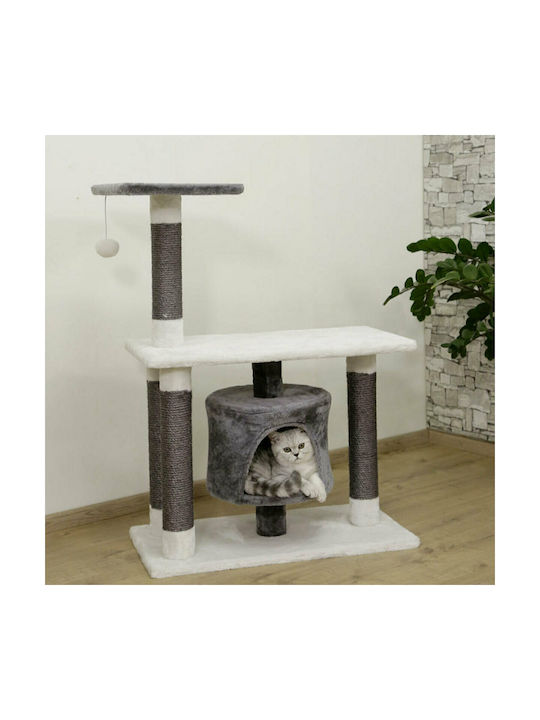 Kerbl Scratching Post Cat Trees Gray 3 levels 70x35x96cm