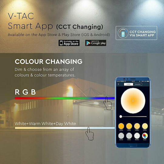 V-TAC Στεγανός Προβολέας LED 20W Θερμό Λευκό 3000K IP65