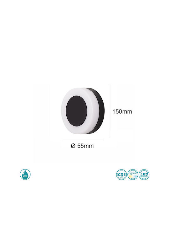 SoleLuce Wandmontierte Außen-Deckenleuchte LED IP65