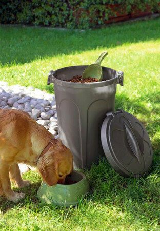 Stefanplast Jerry Plastic Food Storage Container for Dog & Cat 8lt 31cm in Gray Color