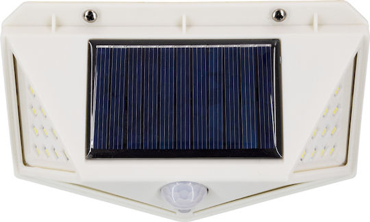 GloboStar Επιτοίχιο Ηλιακό Φωτιστικό 10W 1000lm Ψυχρό Λευκό 6000K με Αισθητήρα Κίνησης και Φωτοκύτταρο IP65 13.6x5.2x9εκ.