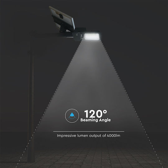 V-TAC VT- Lampă Solară Stradală 50W 4000lm Alb Natural 4000K cu Fotocelulă și Telecomandă IP65