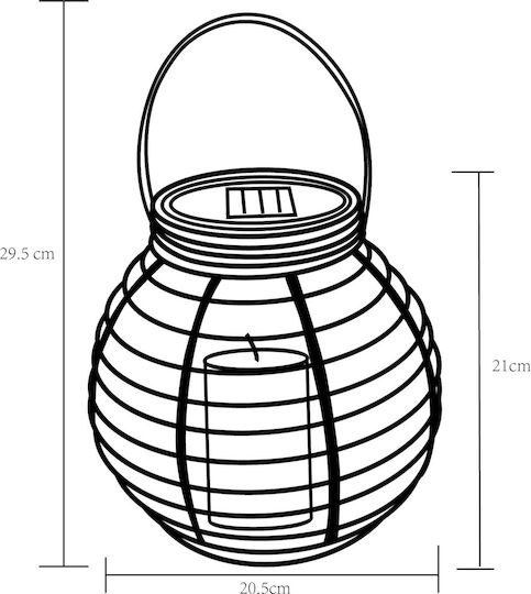 Globo Lighting Rattan Solar Light Floor Traffic light Warm White 3000K with Photocell IP44