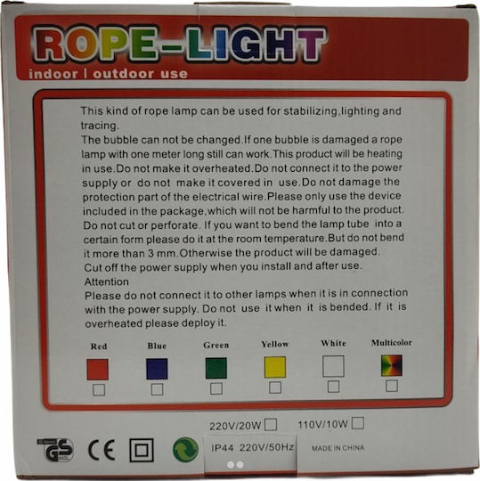 Φωτοσωλήνας 220V RGB mit Programmen 6m IP20